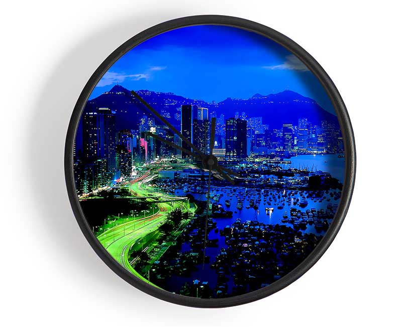 Tokyo Blues Clock - Wallart-Direct UK