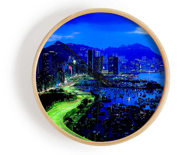 Tokyo Blues Clock - Wallart-Direct UK