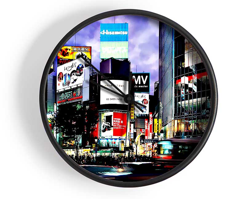 Tokyo City Nights Clock - Wallart-Direct UK