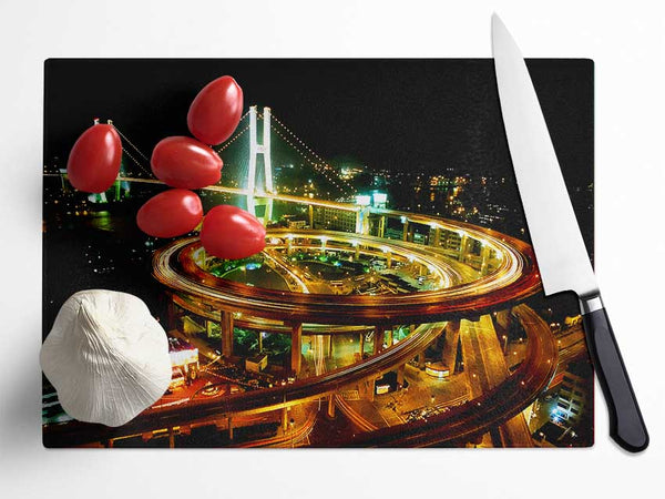 Tokyo Highway Glass Chopping Board