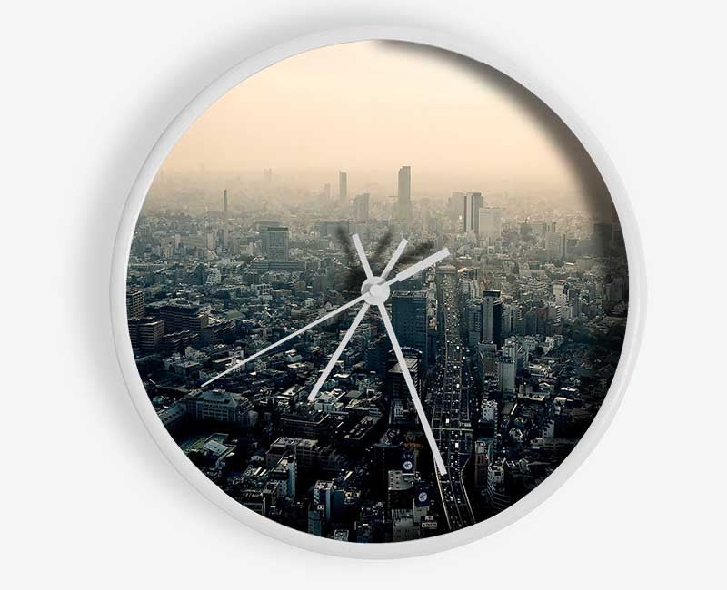 Tokyo Smog Clock - Wallart-Direct UK