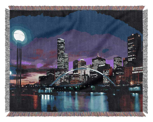 Toronto Purple Glow Woven Blanket