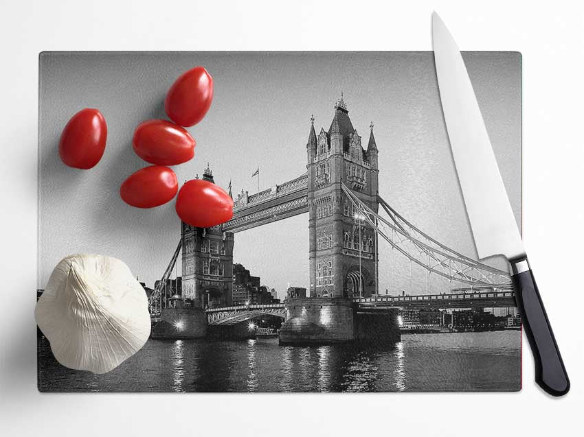 Tower Bridge Evening Glass Chopping Board