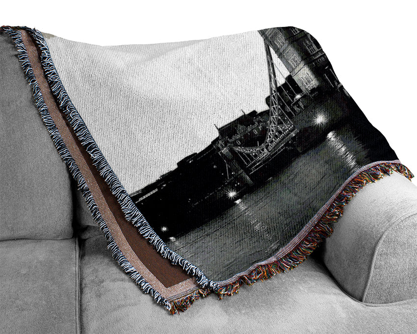 Tower Bridge Evening Woven Blanket