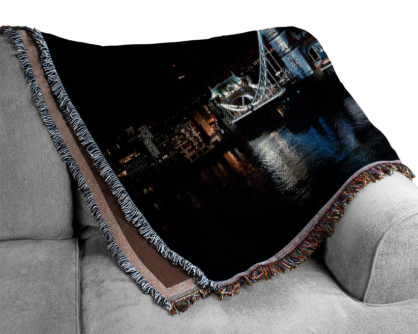 Tower Bridge From Guoman Hotel Woven Blanket