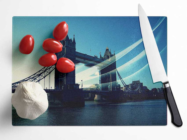 Tower Bridge London Trail Glass Chopping Board