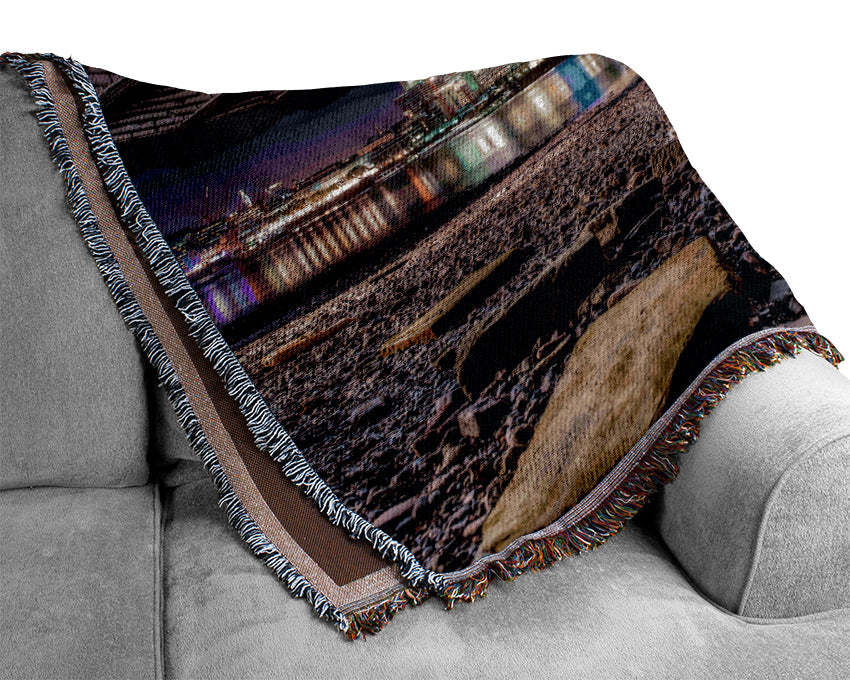 Tower Bridge Waters Woven Blanket