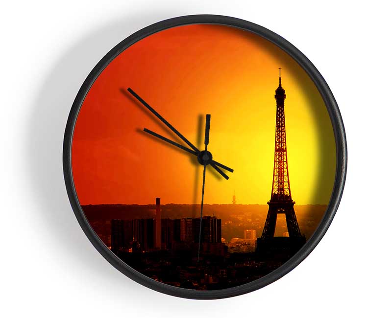 Eiffel Tower Sun Glow Clock - Wallart-Direct UK