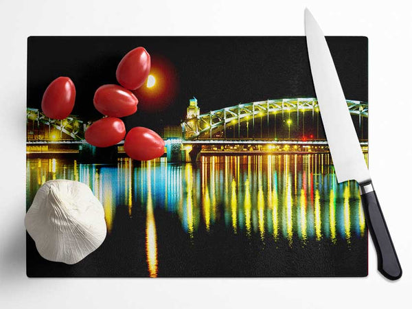 Twin Bridge Moonlight Glass Chopping Board