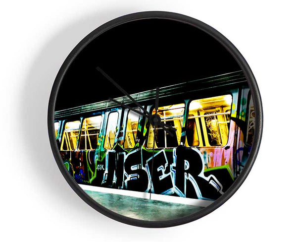 Underground Graffiti Tube Clock - Wallart-Direct UK