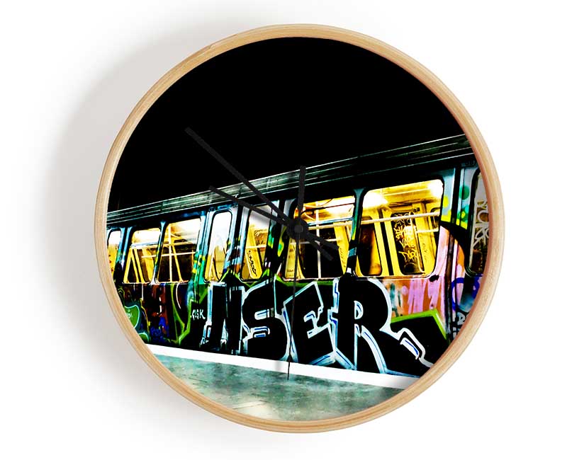 Underground Graffiti Tube Clock - Wallart-Direct UK