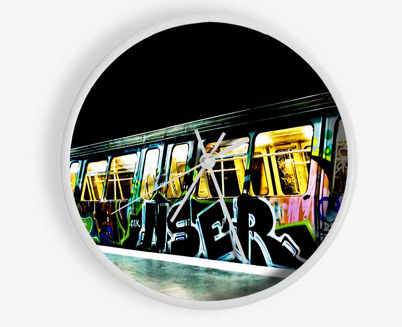 Underground Graffiti Tube Clock - Wallart-Direct UK