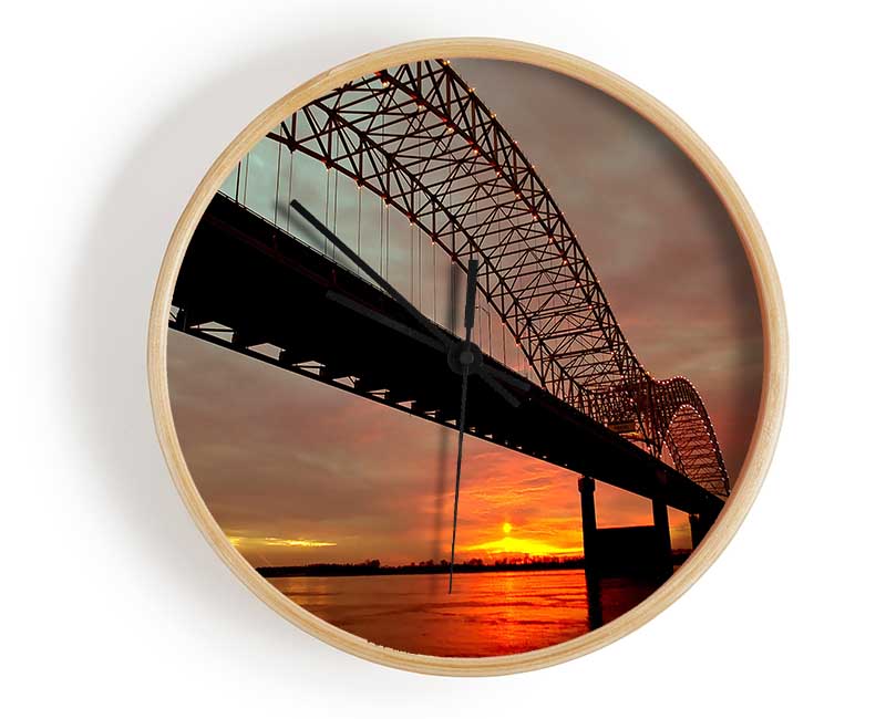 Up And Over The Mighty Mississippi Clock - Wallart-Direct UK