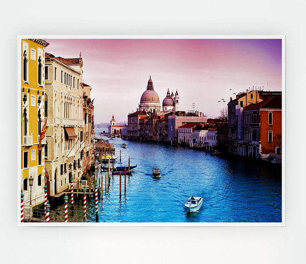 Venice On The River Print Poster Wall Art