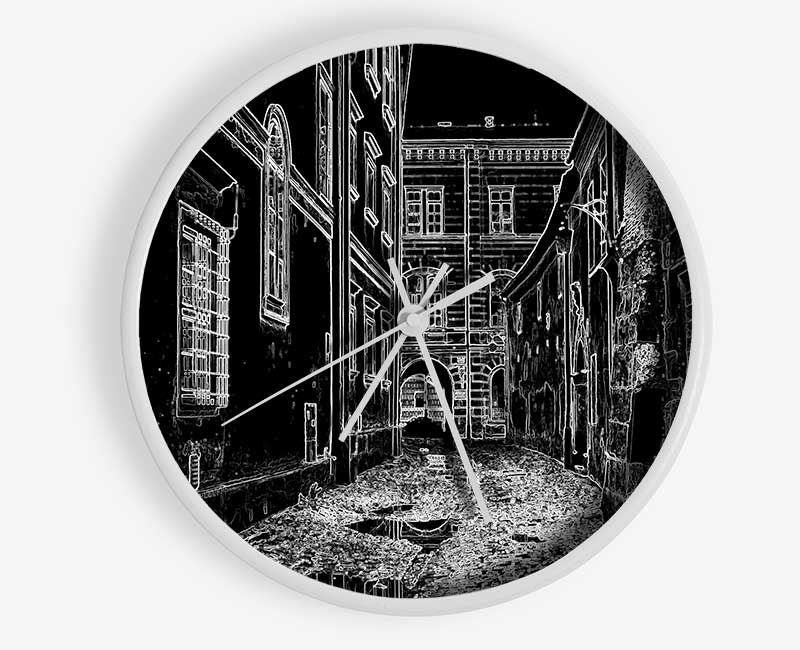 Venice City Streets Psychedelic Clock - Wallart-Direct UK