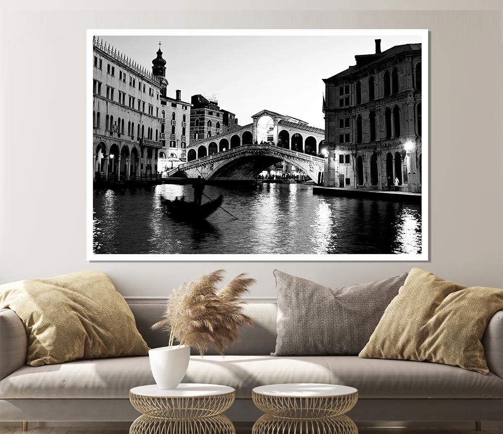 Venice Gondela Print Poster Wall Art