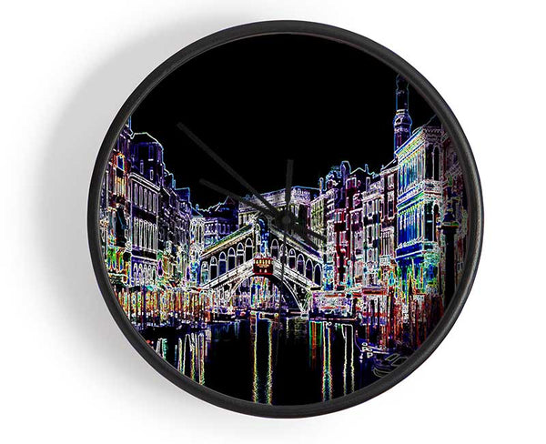 Venice Psychedelic Clock - Wallart-Direct UK