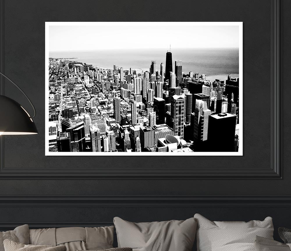 View Over Manhattan Print Poster Wall Art