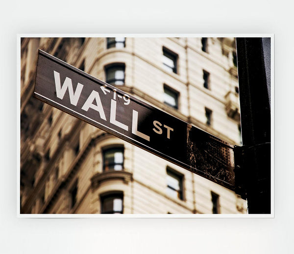 Wall Street Print Poster Wall Art