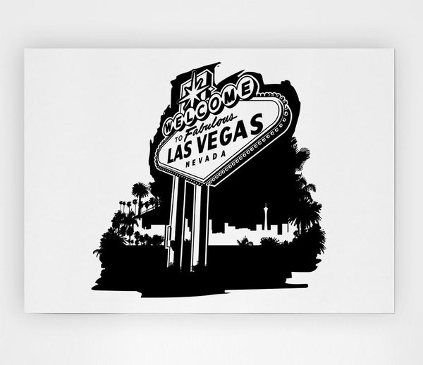 Welcome To Fabulous Las Vegas Print Poster Wall Art