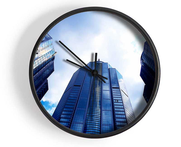 Window Cleaning Skyscrapers Clock - Wallart-Direct UK