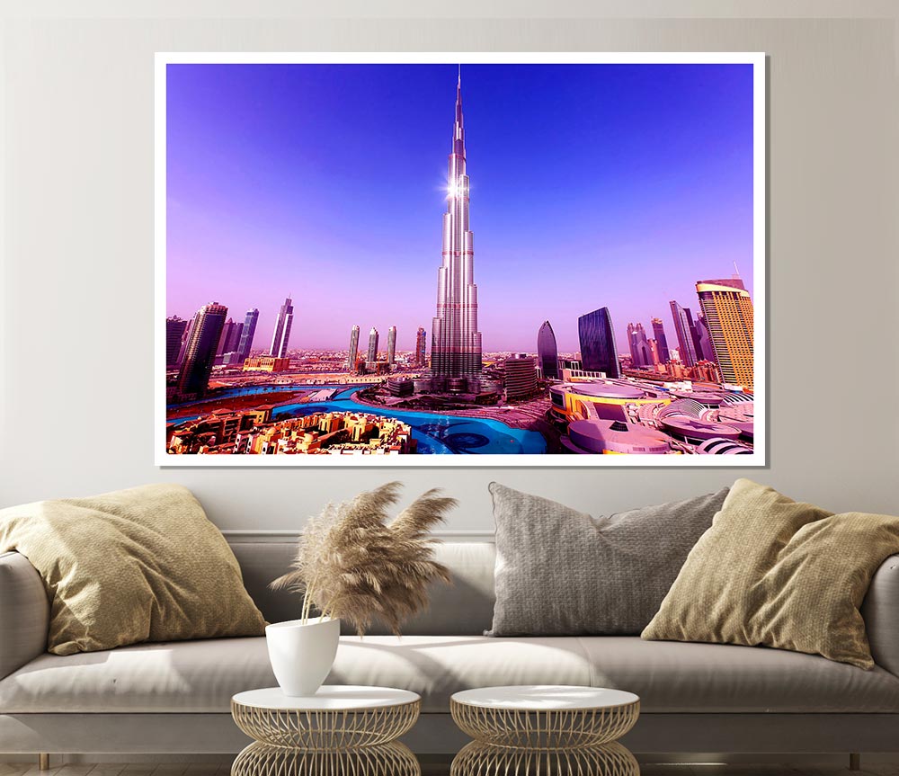 Worlds Tallest Tower Burj Khalifa Print Poster Wall Art