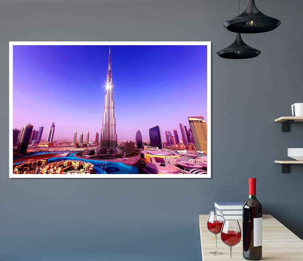 Worlds Tallest Tower Burj Khalifa Print Poster Wall Art