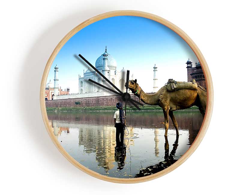 Yamuna River Agra India Clock - Wallart-Direct UK