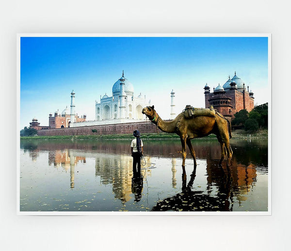 Yamuna River Agra India Print Poster Wall Art