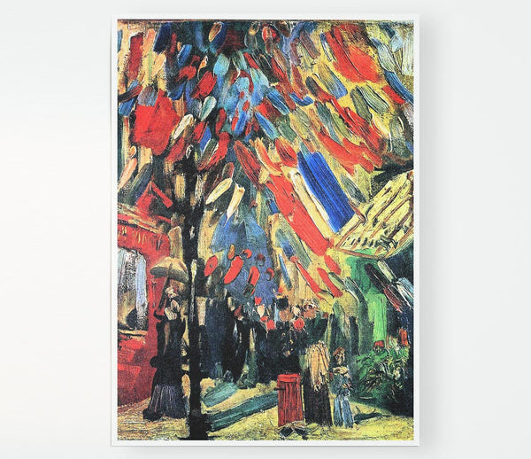 Van Gogh 14 July In Paris Print Poster Wall Art