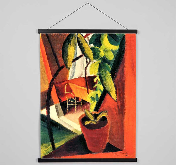 August Macke A Look Into The Summerhouse Hanging Poster - Wallart-Direct UK