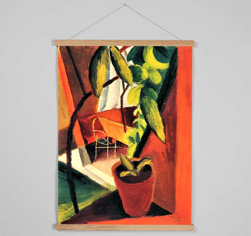 August Macke A Look Into The Summerhouse Hanging Poster - Wallart-Direct UK