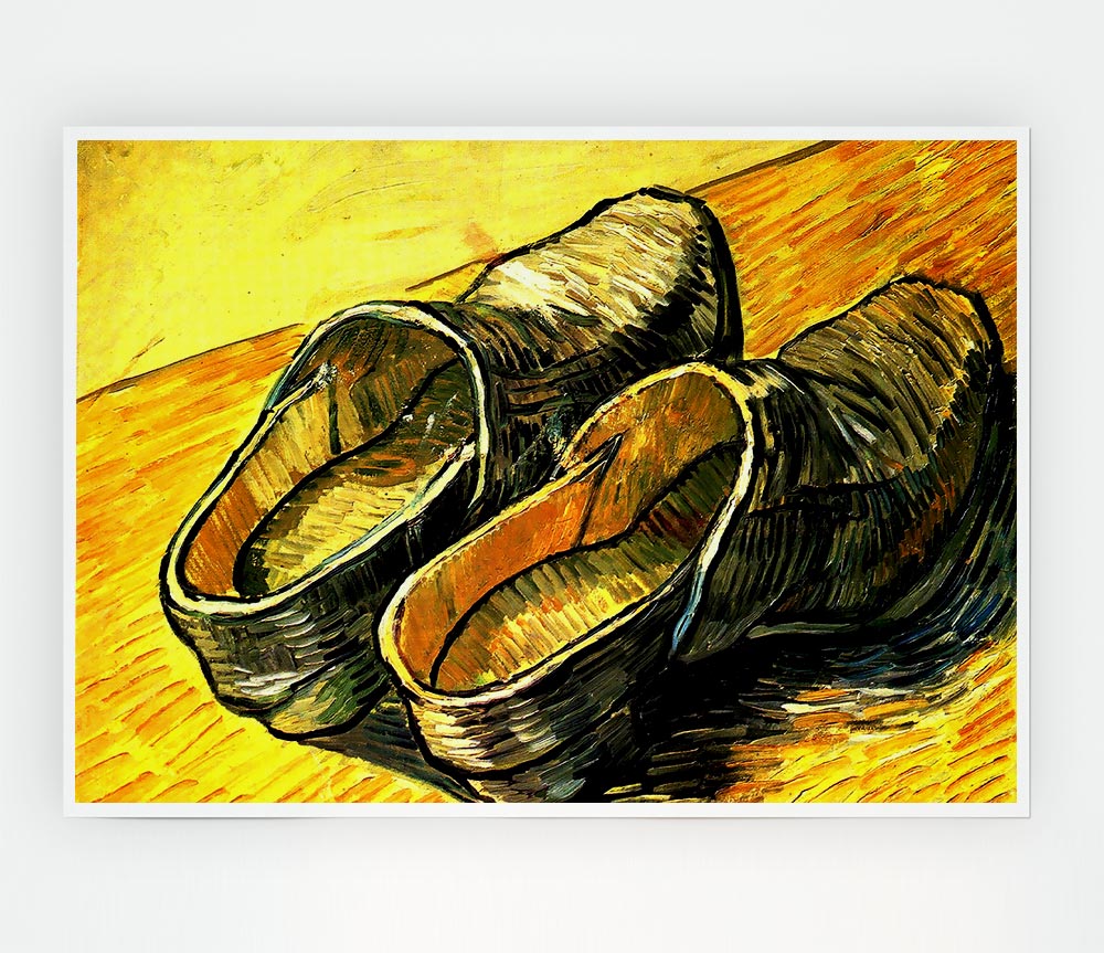 Van Gogh A Pair Of Leather Clogs Print Poster Wall Art