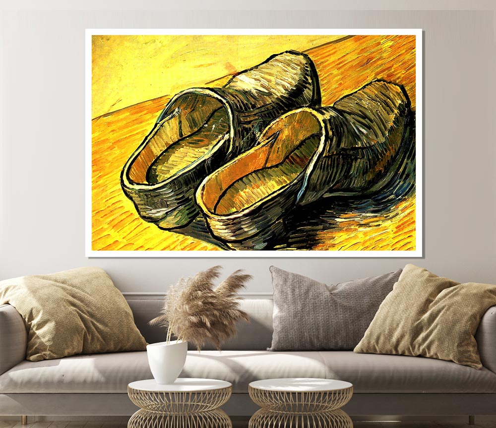 Van Gogh A Pair Of Leather Clogs Print Poster Wall Art