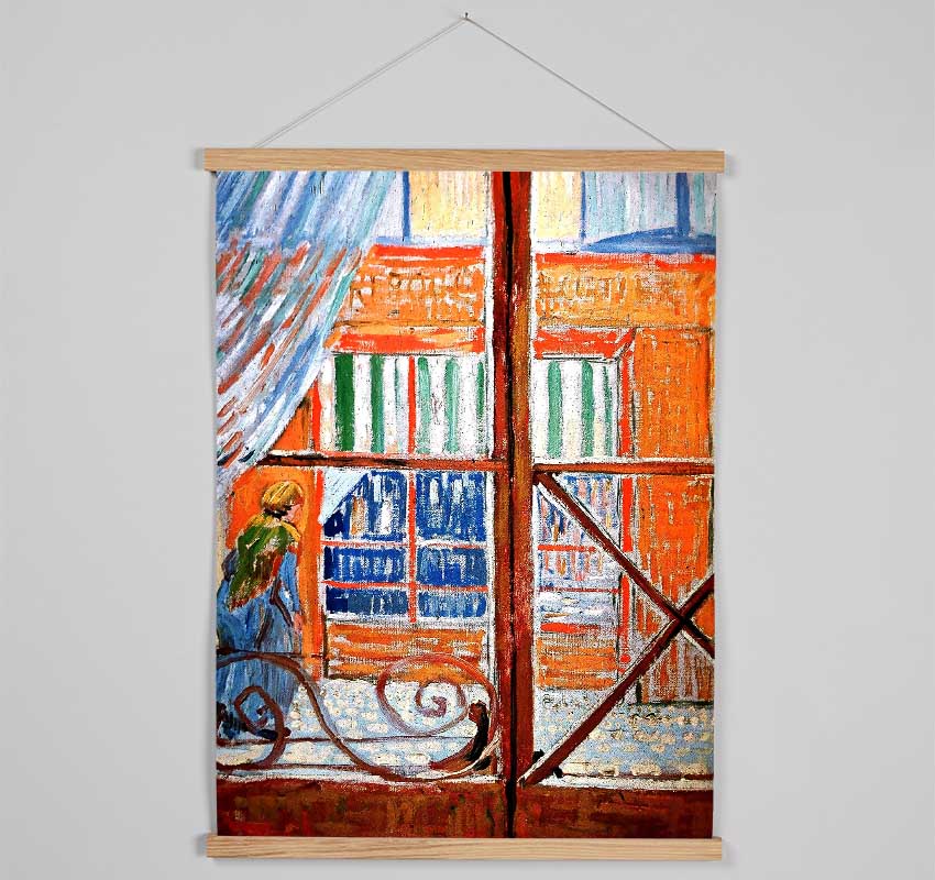 Van Gogh A Pork Butchers Shop Seen From A Window Hanging Poster - Wallart-Direct UK