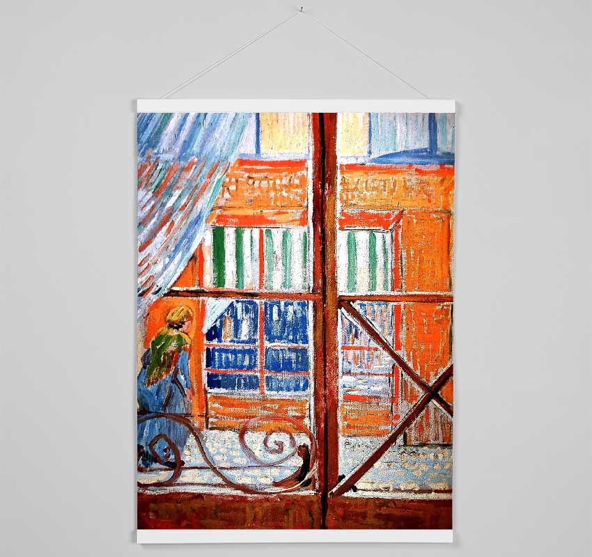 Van Gogh A Pork Butchers Shop Seen From A Window Hanging Poster - Wallart-Direct UK