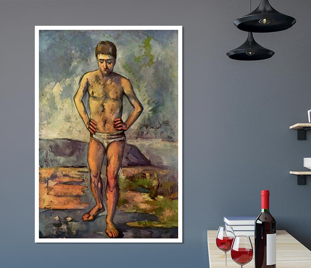 Cezanne A Swimmer Print Poster Wall Art