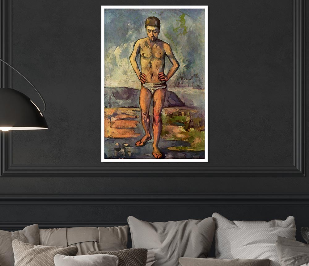 Cezanne A Swimmer Print Poster Wall Art