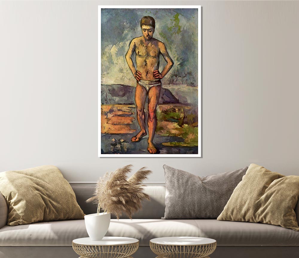 Cezanne A Swimmer Print Poster Wall Art