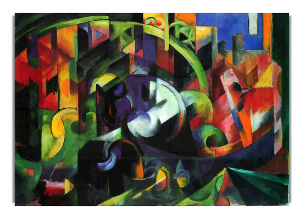 Abstract With Cattle By Franz Marc