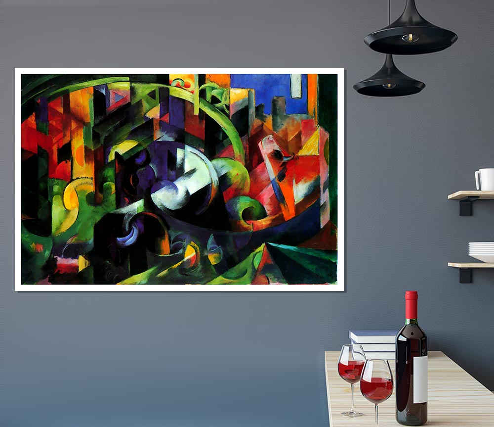 Franz Marc Abstract With Cattle Print Poster Wall Art