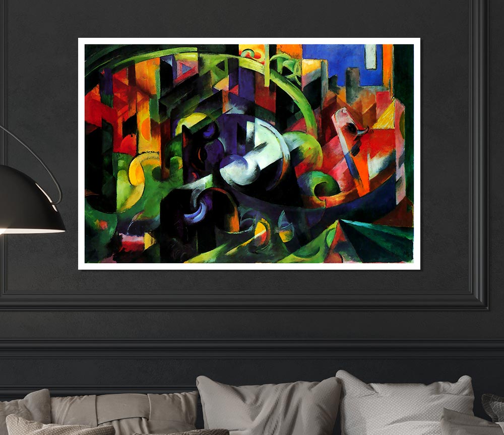 Franz Marc Abstract With Cattle Print Poster Wall Art