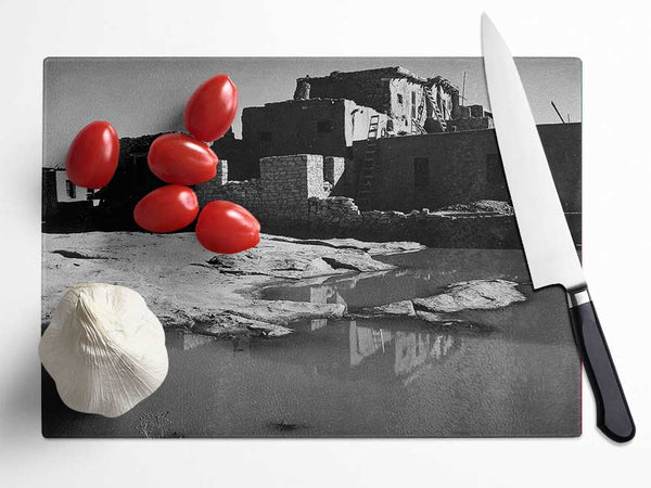 Ansel Adams Acoma Pueblo 3 Glass Chopping Board