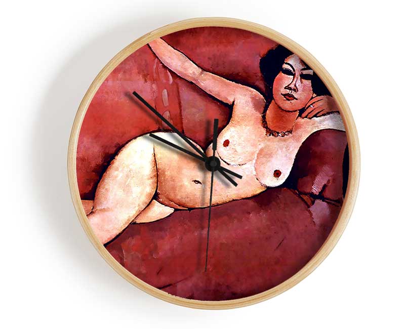 Modigliani Act On A Sofa Almaiisa Clock - Wallart-Direct UK