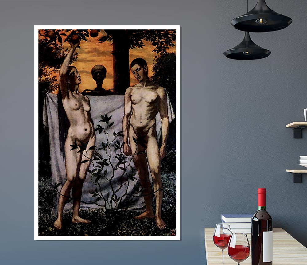 Hans Thoma Adam And Eve Print Poster Wall Art