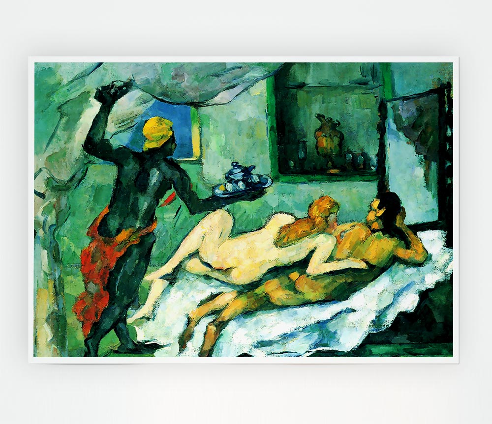 Cezanne After Lunch In Naples Print Poster Wall Art