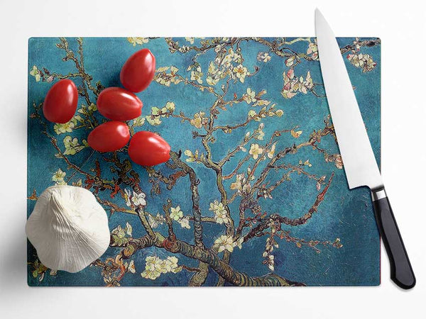 Van Gogh Almond Branches Glass Chopping Board