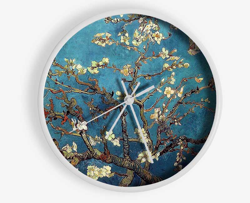 Van Gogh Almond Branches Clock - Wallart-Direct UK