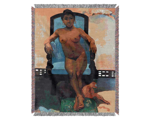 Gauguin Anna The Java Woman Woven Blanket