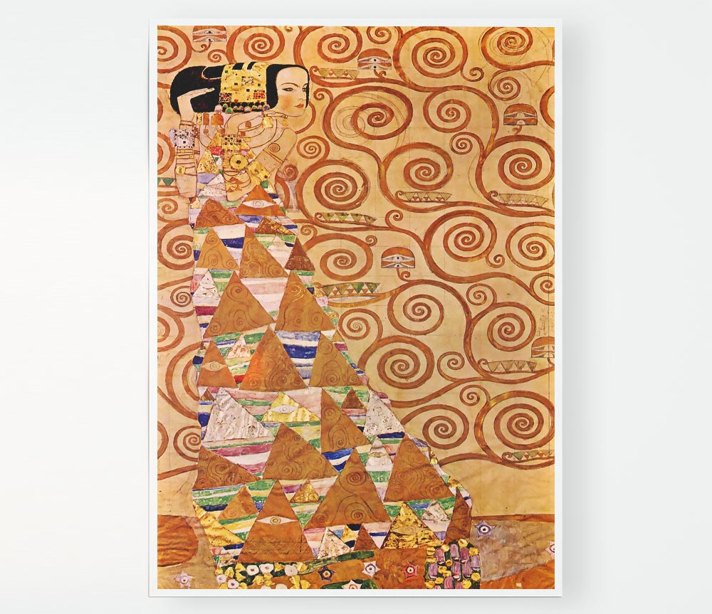 Klimt Anticipation Print Poster Wall Art